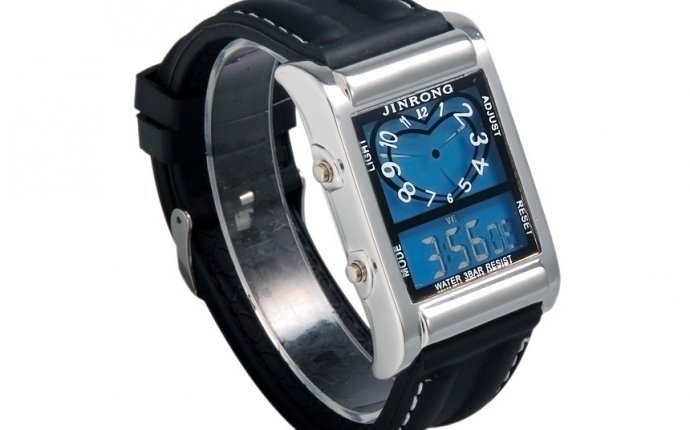 G1203 Rectangle Dial Stylish LED Digital Watch with LED Backlight