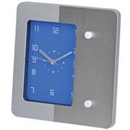 Часы настольные 'Futura' с магнитами для записок , синий; 20х18 см; металл, пластик; тампопечать